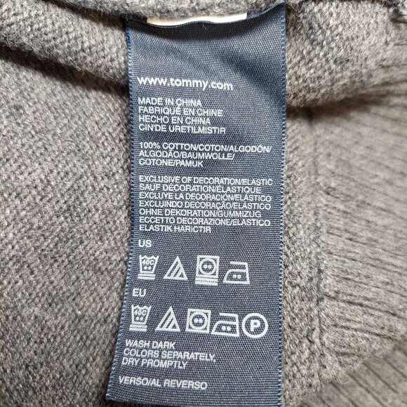 Tommy Hilfiger sweater mens size XL Chest 46 1/4 zip argyle cotton hipster Dad - Picture 4 of 16